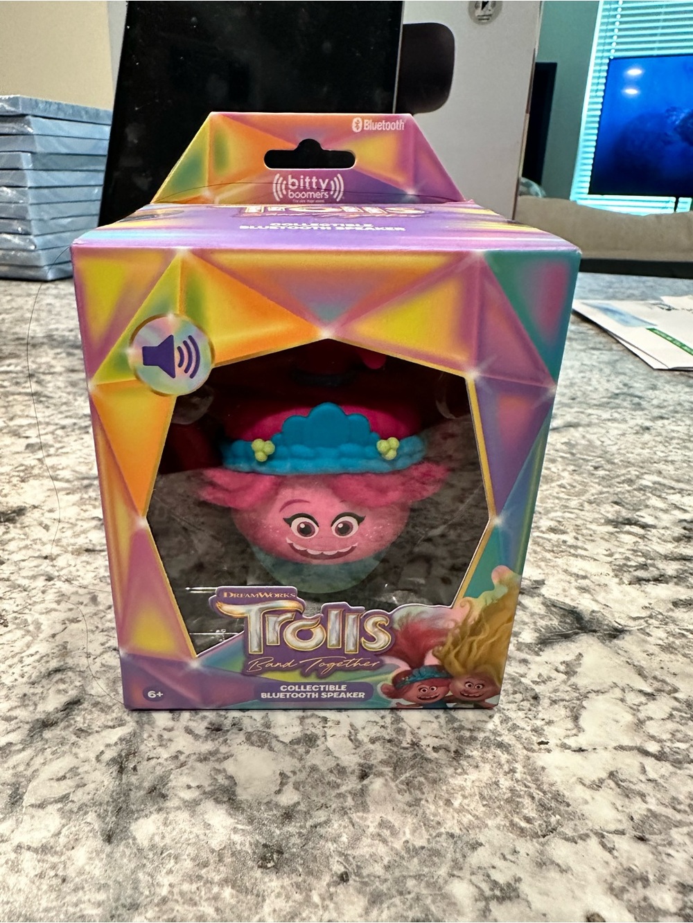 DreamWorks Trolls Pink & Blue Bitty Boomers Bluetooth Speaker